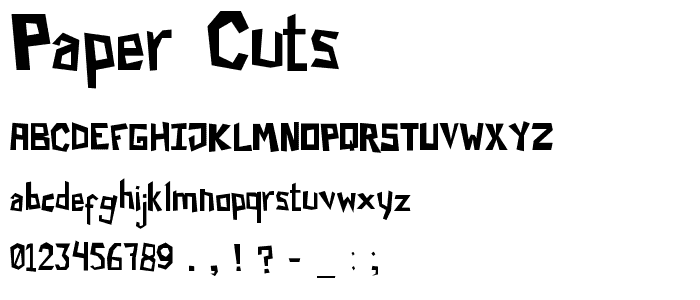 Paper Cuts font